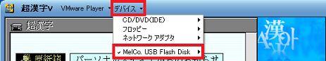 USBメモリの接続状態