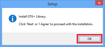 Confirmation dialog for GTK+ installation